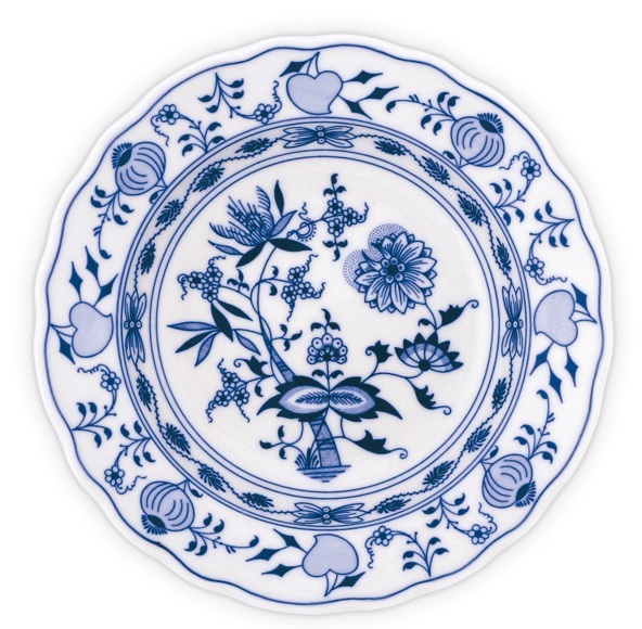 Talíř hluboký praporový, Český porcelán Dubí, CIBULÁK, 24 cm