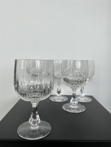 Broušené sklenice na víno, Glamour Crystal, 220 ml, 5 ks