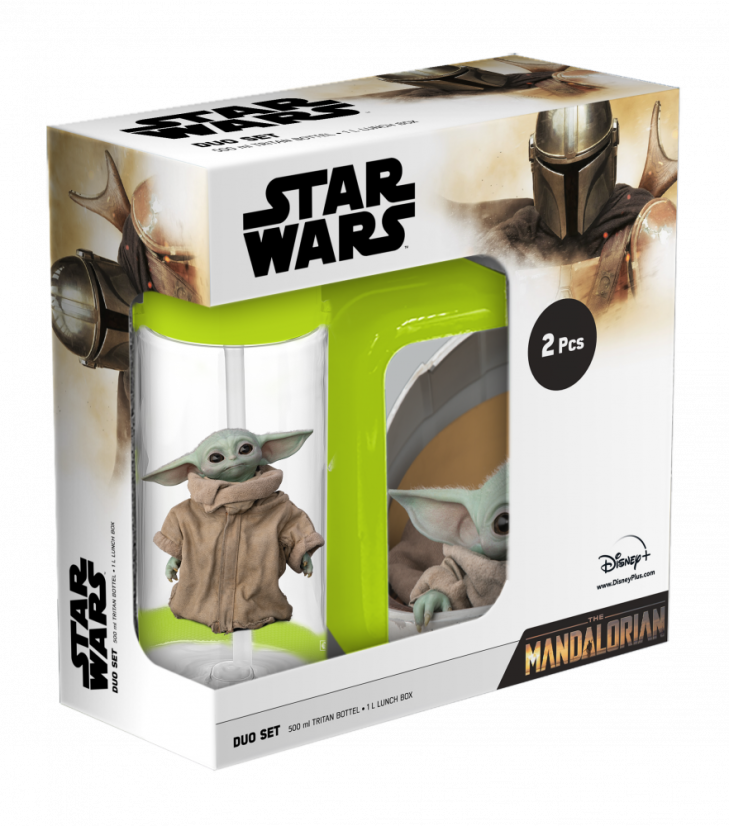Dětský svačinový set, Mandalorian Grogu, Disney, 2ks