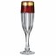 Sklenice na šampaňské, SAFARI zlato - rubín, Crystalite Bohemia, 150 ml