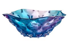 Křišťálová mísa SAMBA 35 cm – jemný barevný přechod od Bohemia Treasury