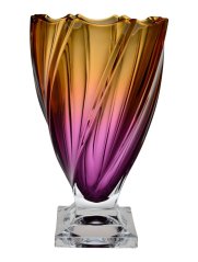 Krištáľová váza PONTI 31 cm - gradient amber & purple od Bohemia Treasury Krištáľová váza PONTI 31 cm - gradient amber & purple od Bohemia Treasury