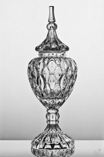 Křišťálová dóza - čajník, Crystal Bohemia, 55 cm