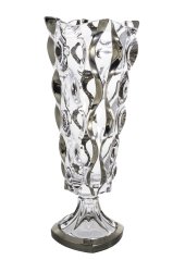 Křišťálová váza na noze Bohemia Treasury SAMBA 40,5 cm