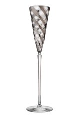 Sklenice na přípitek s platinovými pruhy 160 ml, Glamour Crystal