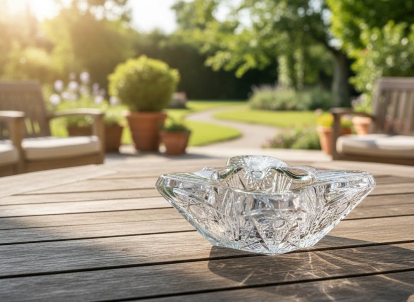 Brúsený popolník Royal Crystal