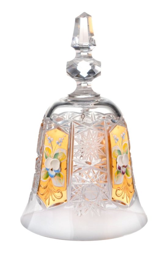 Brúsený zvonček zlatý 13,5 cm | Royal Crystal