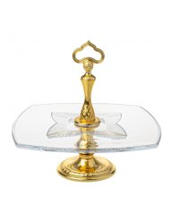 Etažérka, Klematis, Royal Crystal, 33 cm, Zlato