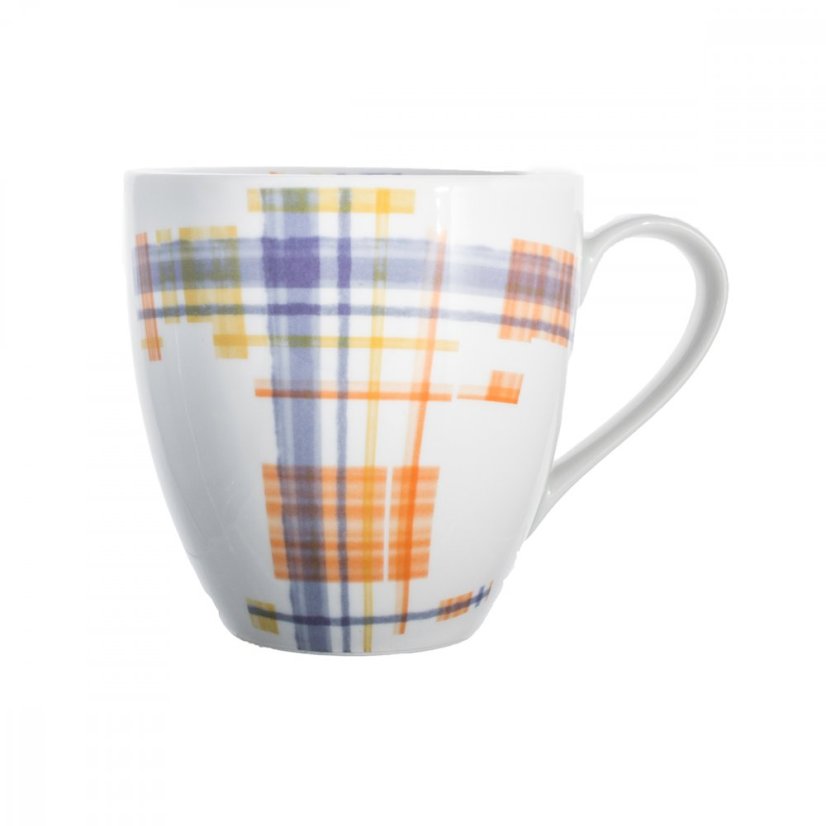 Porcelánový hrnek, Thun, KLARA, Barevné pruhy, 670 ml