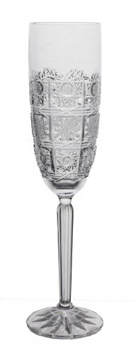 Broušené sklenice na šampaňské, Royal Crystal, 220 ml