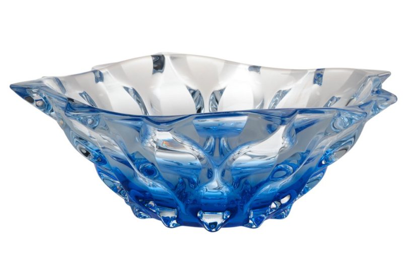 Křišťálová mísa Bohemia Treasury, SAMBA - 30,5 cm, blue touch