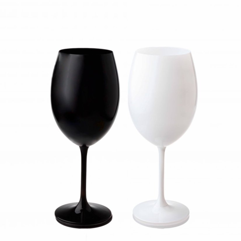Set sklenic na víno Black and White 580 ml – Royal Crystal