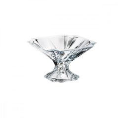 Sklenená misa na podstavci, Crystalite Bohemia,  METROPOLITAN, 33 cm