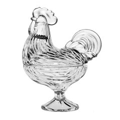 Tradičná dóza Kohút – české sklo pre štýlovú kuchyňu