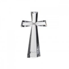Náboženská soška kříž, Crystal Bohemia, 19 cm