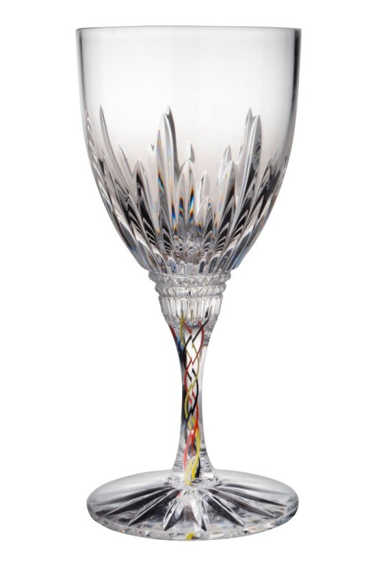 Broušená sklenice na víno 220 ml, Glamour Crystal, 2 ks