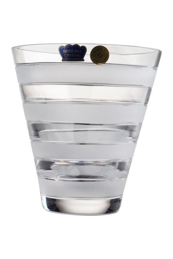 Brúsený pohár s pruhmi, Glamour Crystal, 340 ml, 2 ks