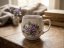 Porcelánový hrnček, Fialky, Český porcelán Dubí, Baňák, 300 ml