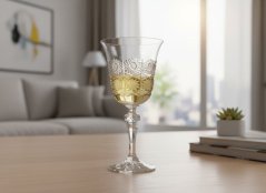 Brúsené poháre na víno, Laura, Royal Crystal, 220 ml, 6 ks