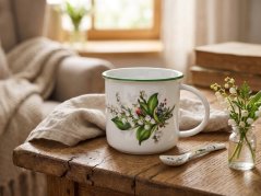 Porcelánový hrnek, Konvalinka, Český porcelán Dubí, Tina, 250 ml, II.jakost