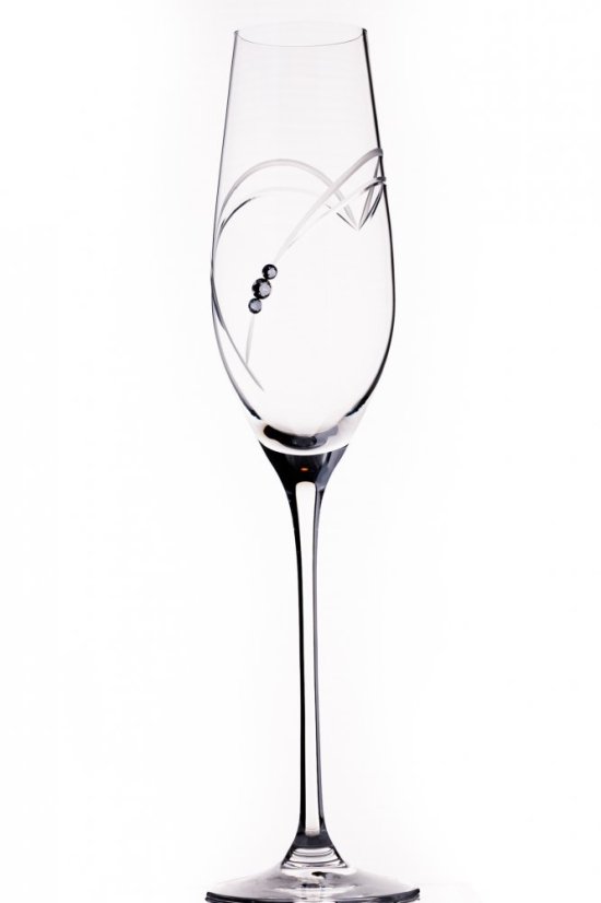 Sklenice na šampaňské, Swarovski, 2ks, 210ml