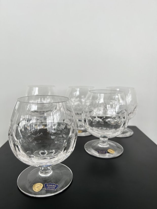 Sklenice na koňak, Glamour Crystal, 230 ml, 5 ks