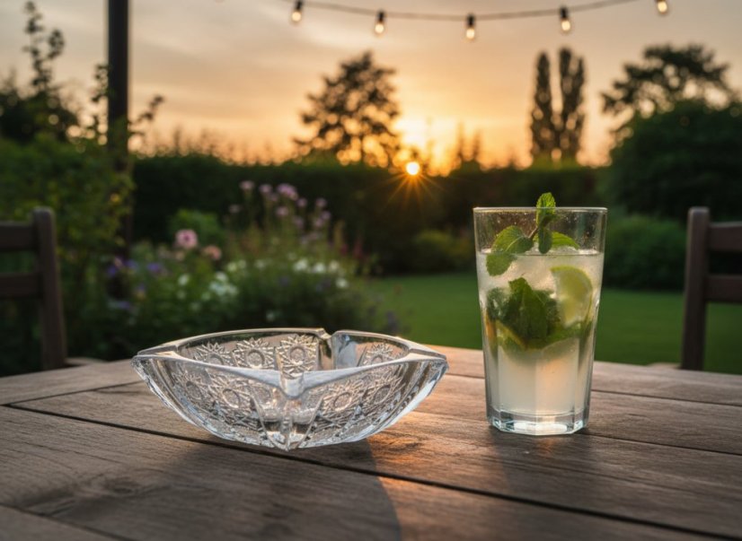 Broušený popelník Royal Crystal