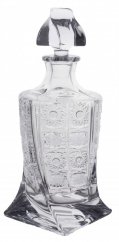 Broušená láhev na whisky, Royal Crystal, QUADRO, 770 ml
