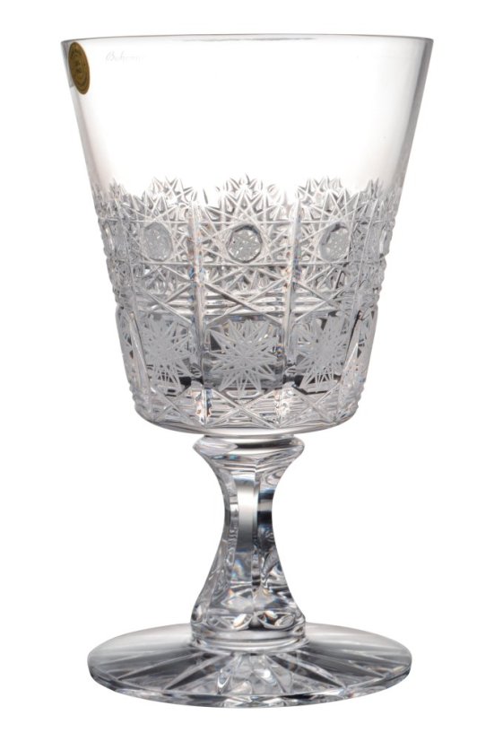 Broušená sklenice na víno 240 ml, Glamour Crystal, 2 ks