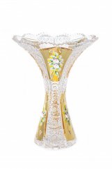 Broušená váza, Zlatá, Royal Crystal, 25,5 cm