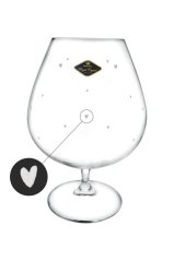 Koktejlová sklenice s rytým dekorem - srdíčka, Royal Crystal, 875 ml, 2 ks