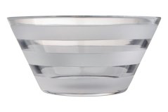 Krištáľová miska s prúžkami Glamour Crystal, 23 cm - elegantný dizajn