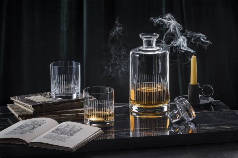 Stylový whisky set jako ideální doplněk domácího baru.