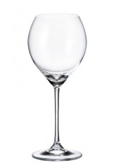 Sklenený pohár na biele víno Crystalite Bohemia CARDUELIS 390 ml