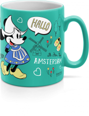 Keramický hrnek, Mickey Mouse, Disney, zelený 320 ml