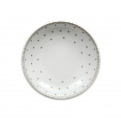 Porcelánový talíř hluboký, Thun, Tom, Šedé puntíky