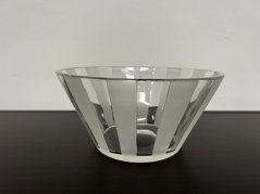 Křišťálová mísa s matnými pruhy, Glamour Crystal, 23cm Křišťálová mísa s matnými pruhy, Glamour Crystal, 23cm