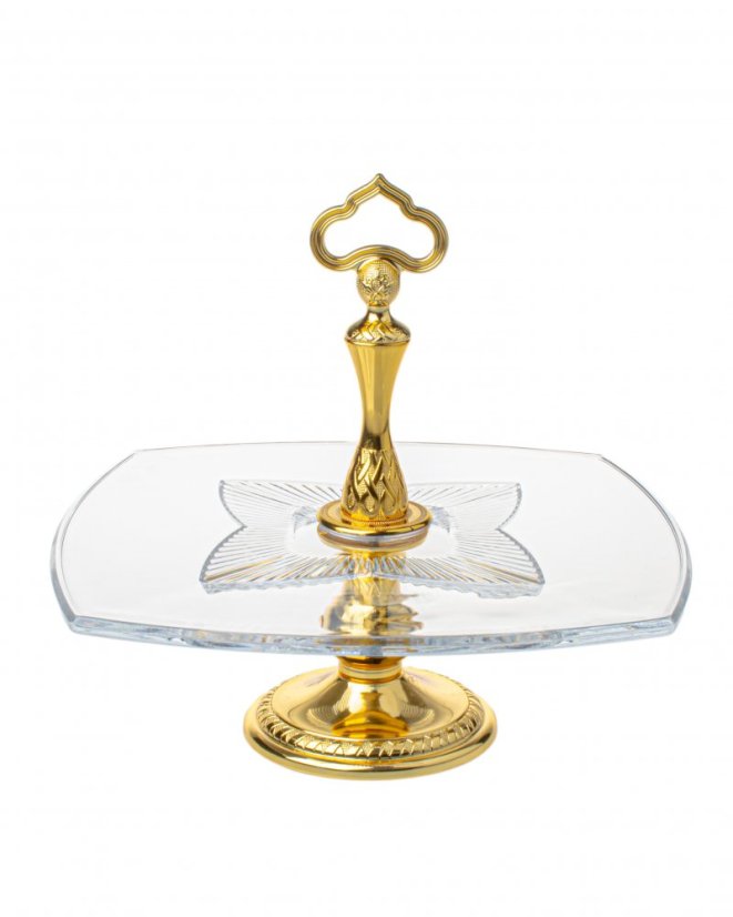 Etažérka, Klematis, Royal Crystal, Zlato, 33 cm