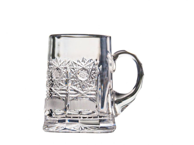 Broušená mini sklenice na pivo, 70 ml, Royal Crystal