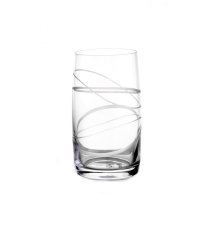 Sklenice na nealko s broušeným dekorem, Gold Crystal, IDEAL, 250 ml, 6 ks