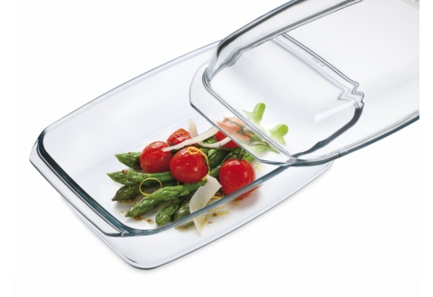 Skleněný pekáč hranatý s hlubokým víkem, Simax, 3,2 L