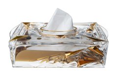 Box na kapesníky – zlatý, Royal Crystal, 26,5 cm