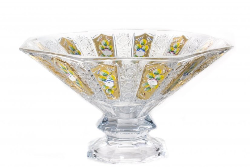 Brúsená misa, Stella - zlatá, Royal Crystal, 33 cm