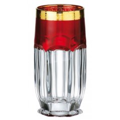 Sklenice na nealko, SAFARI zlato - rubín, Crystalite Bohemia, 300 ml