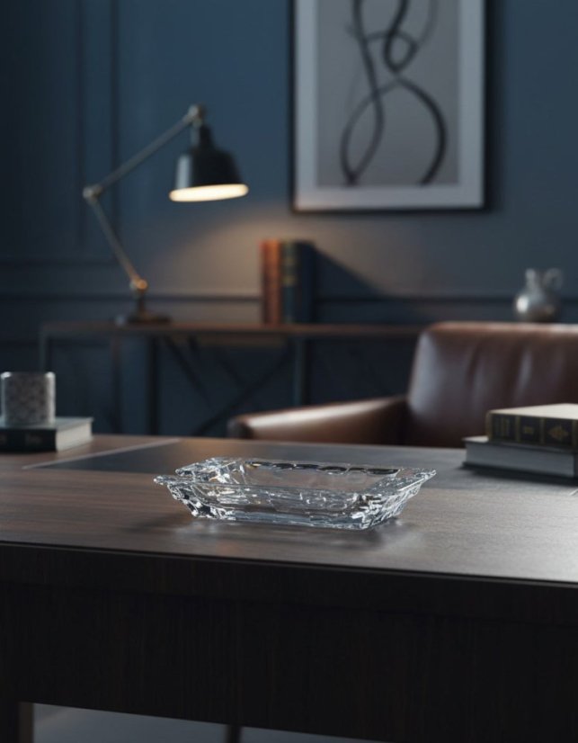 Sklenený popolník, Crystalite Bohemia, MARBLE, 22 cm