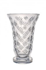 Krištáľová váza INDUSTRY 25,5 cm - Gold Crystal | Moderný brúsený design Krištáľová váza INDUSTRY 25,5 cm - Gold Crystal | Moderný brúsený design