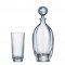 Sklenená fľaša a sada pohárov, Crystalite Bohemia, ORBIT 660 ml (6+1)
