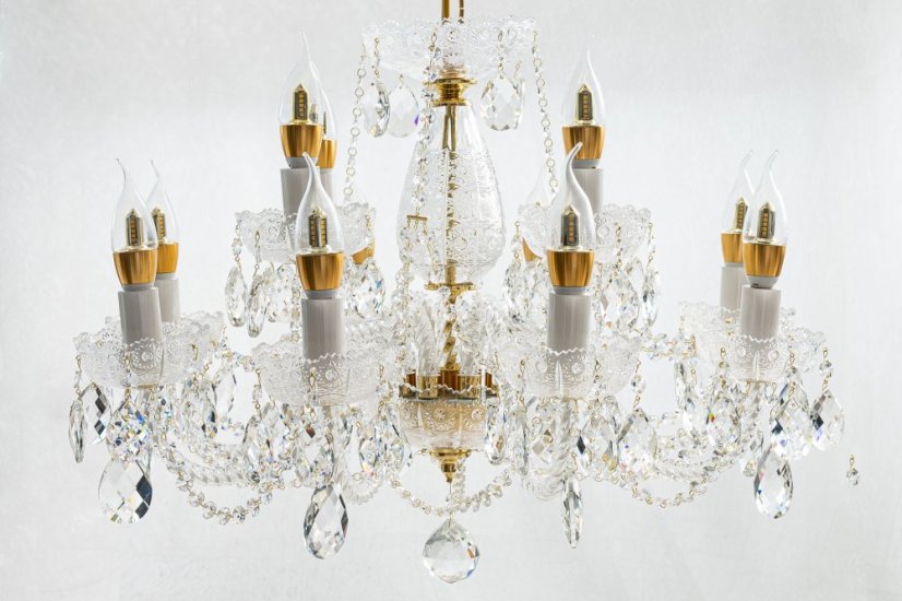 Krištáľový luster, Royal Crystal,  8+4 žiarovky