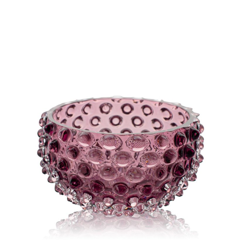 Miska, Jílek Glassworks, HOBNAIL, Světle fialová, Malá Miska, Jílek Glassworks, HOBNAIL, Světle fialová, Malá