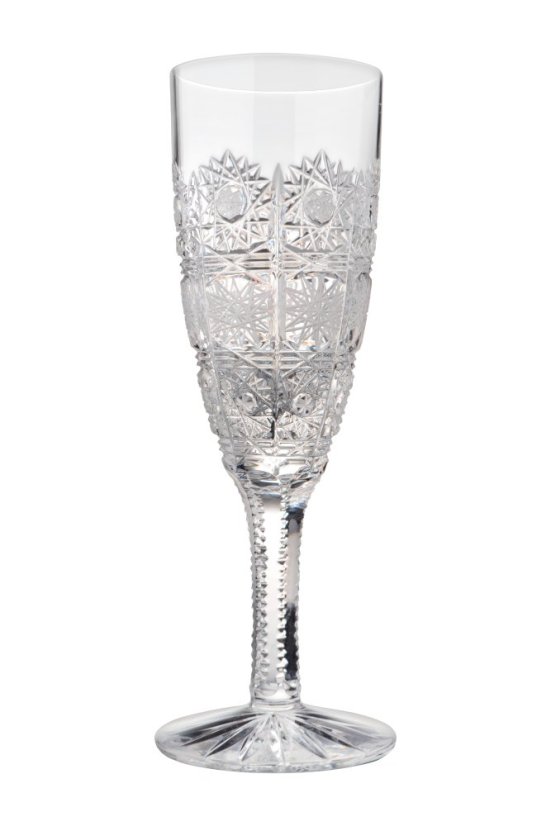 Brúsené poháre na šampanské 145 ml, Glamour Crytal, 2 ks